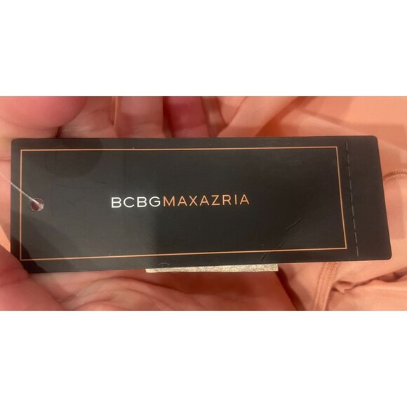 BCBGMaxAzria Blush Pink One Shoulder 100% Silk Ruffle Blouse Top Size S - Picture 14 of 15